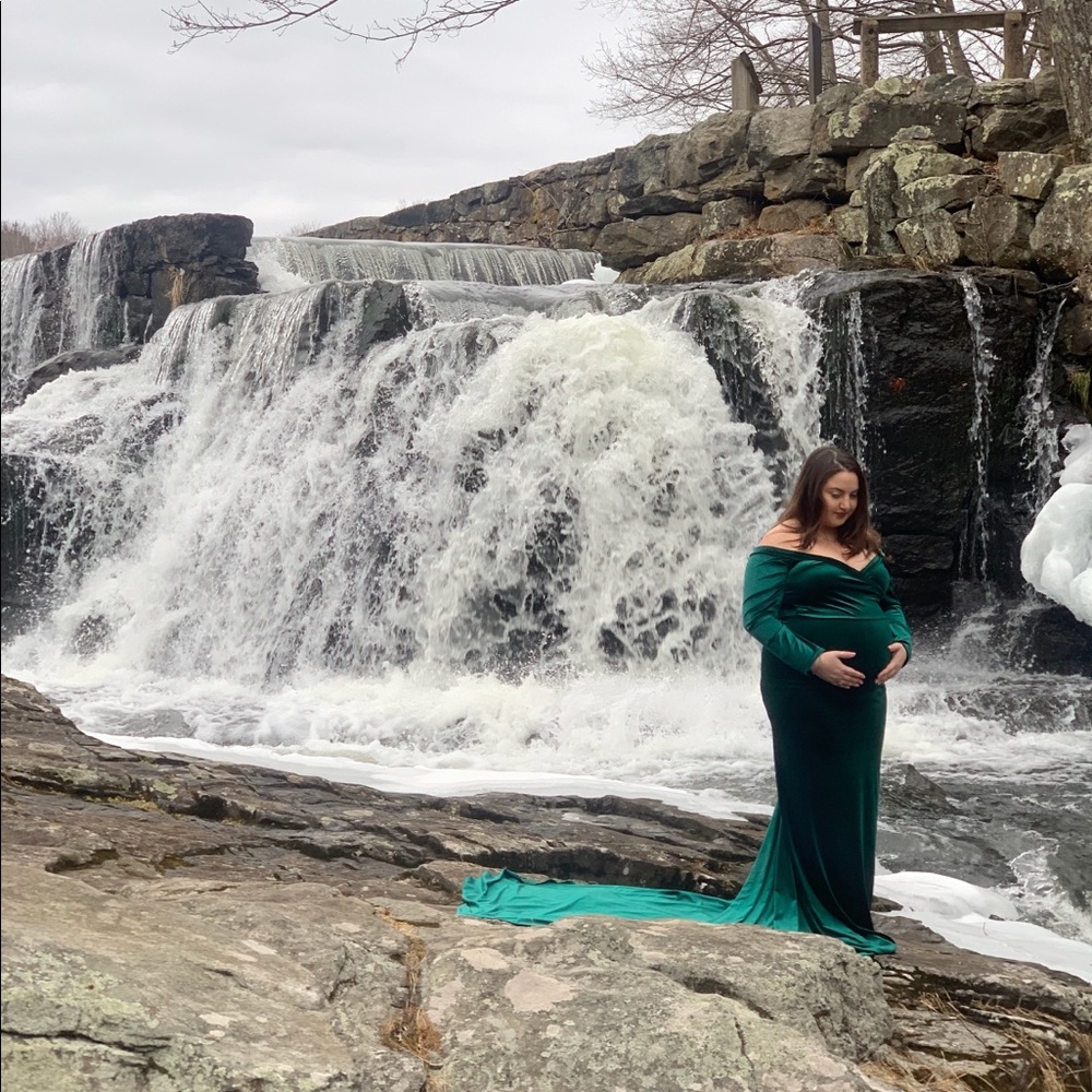 Velvet Maternity Dress